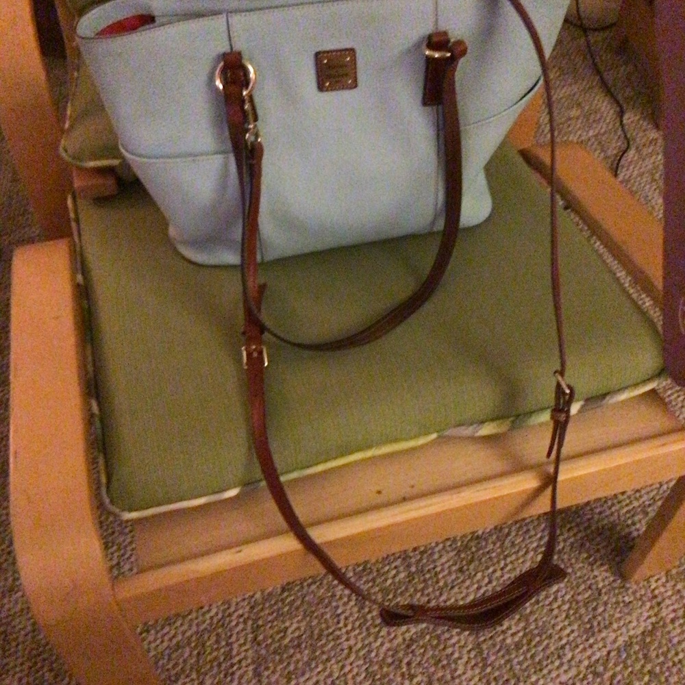 Vintage Dooney & Bourke 1975 blue pebbled large handbag /purse